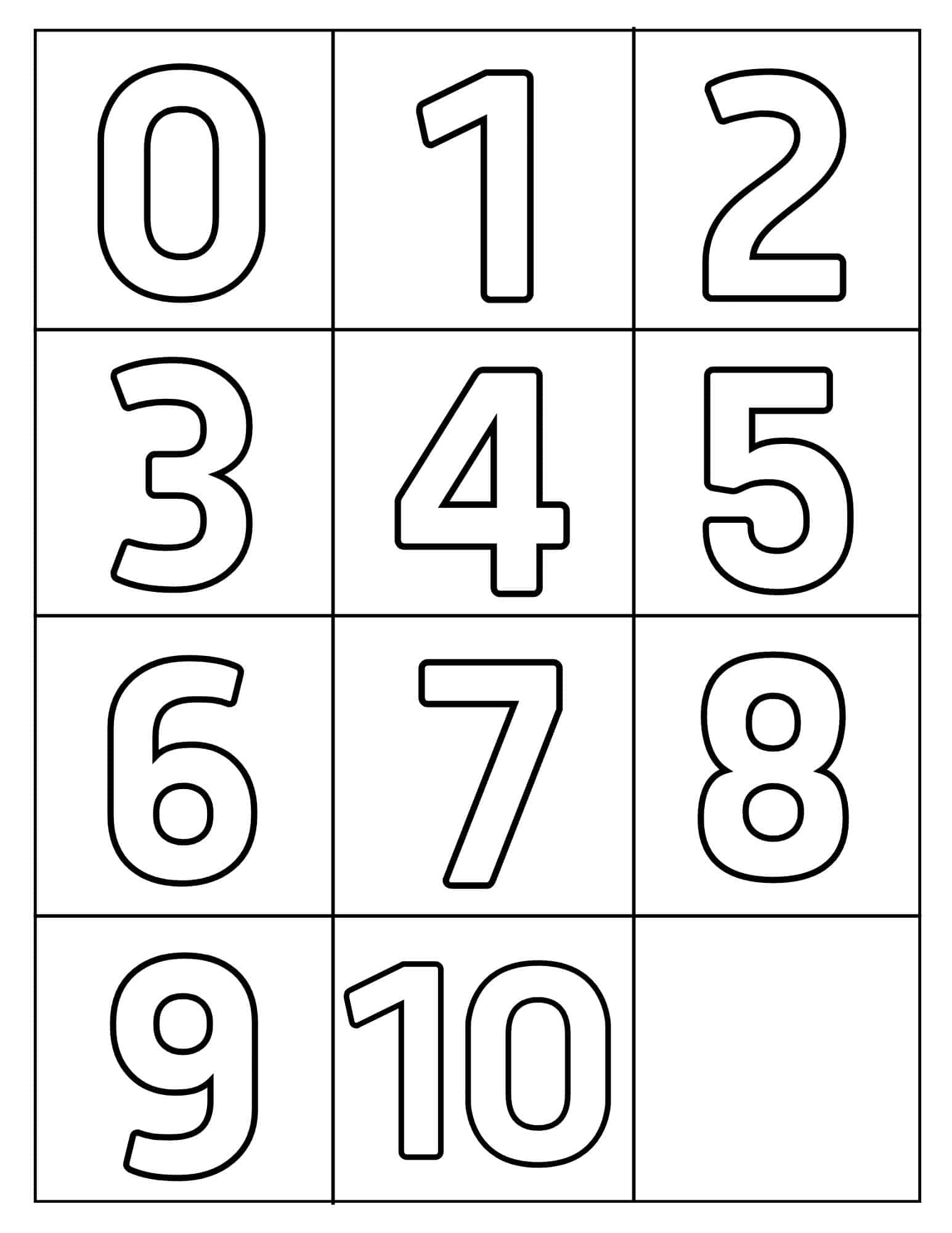 large printable numbers