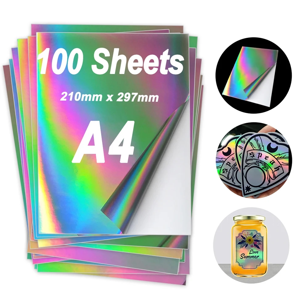 10 20 30 40 50 100 Sheets Holographic Sticker A4 Printable Vinyl Sticker Paper Waterproof Self adhesive Rainbow InkJet Printer AliExpress 10 20 30 40 50 100 Sheets Holographic Sticker A4 Printable Vinyl Sticker Paper Waterproof Self adhesive Rainbow InkJet Printer AliExpress