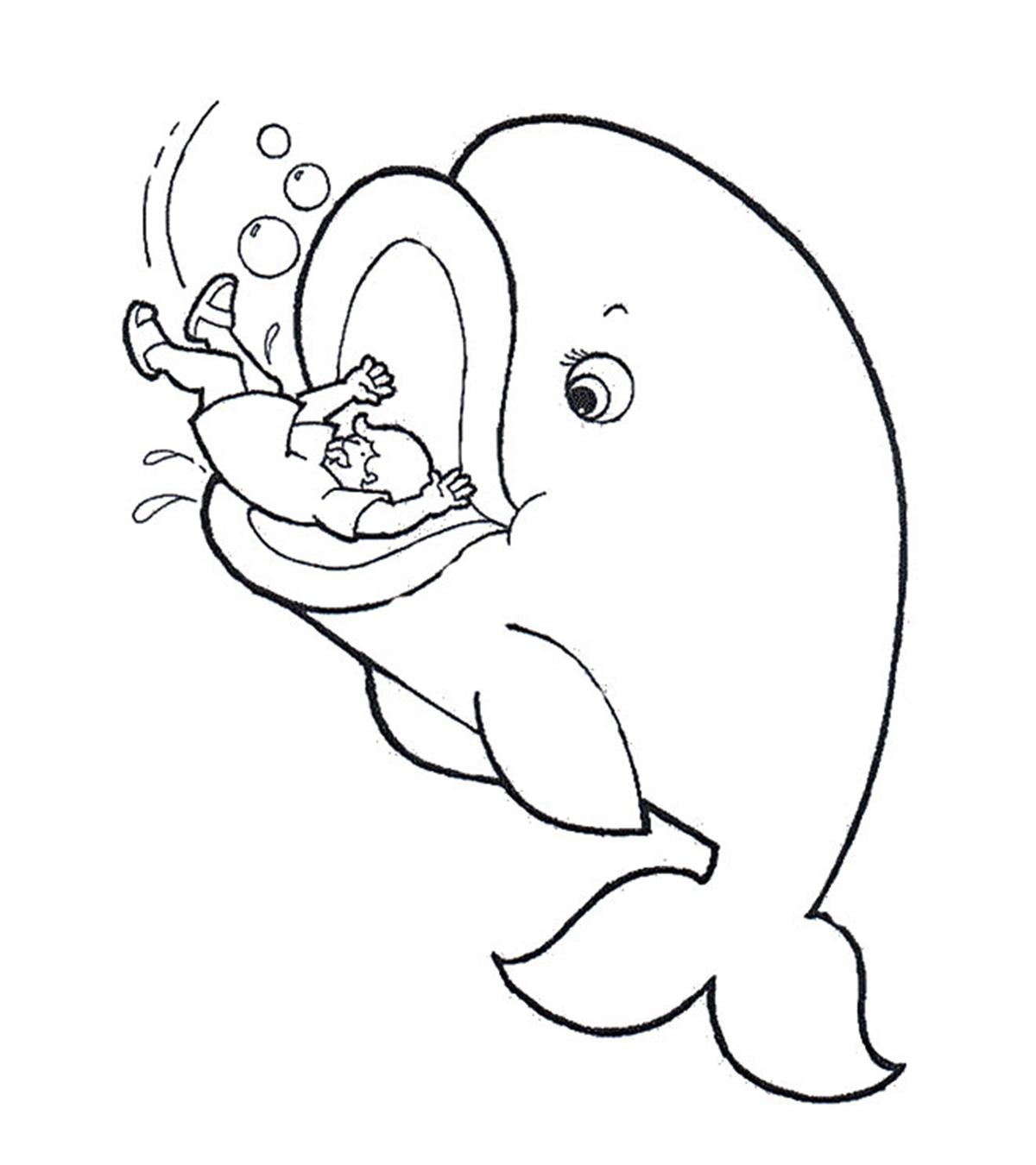 jonah and the whale coloring page