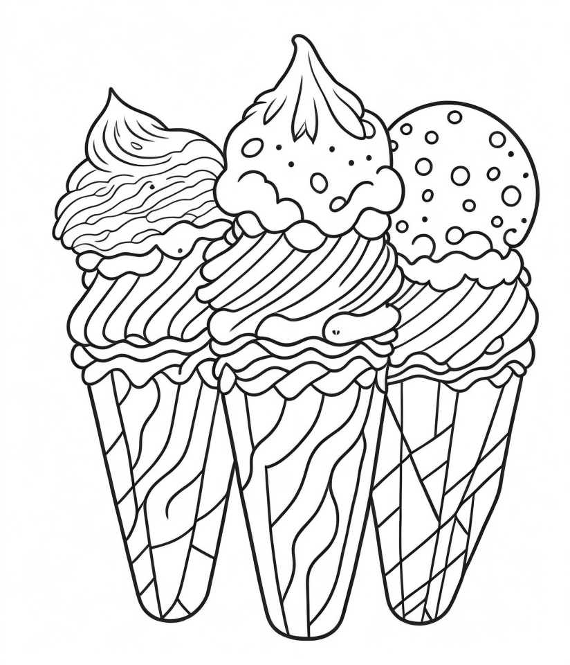 printable coloring pages ice cream