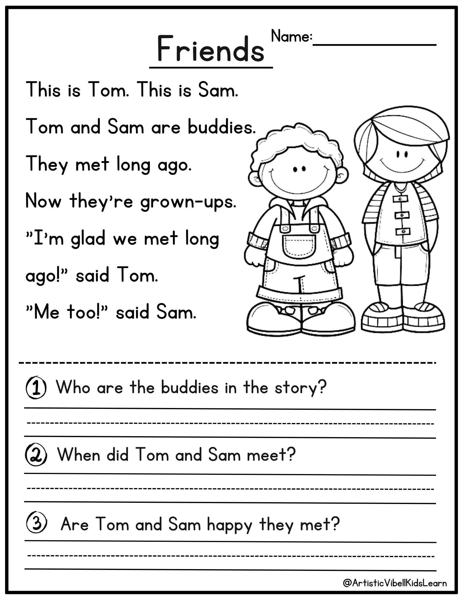 1st Grade Reading Comprehension