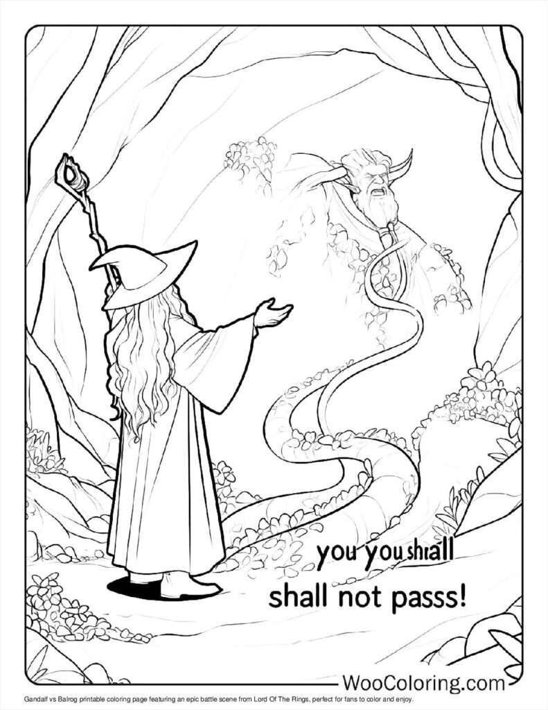Lord Of The Rings Coloring Pages