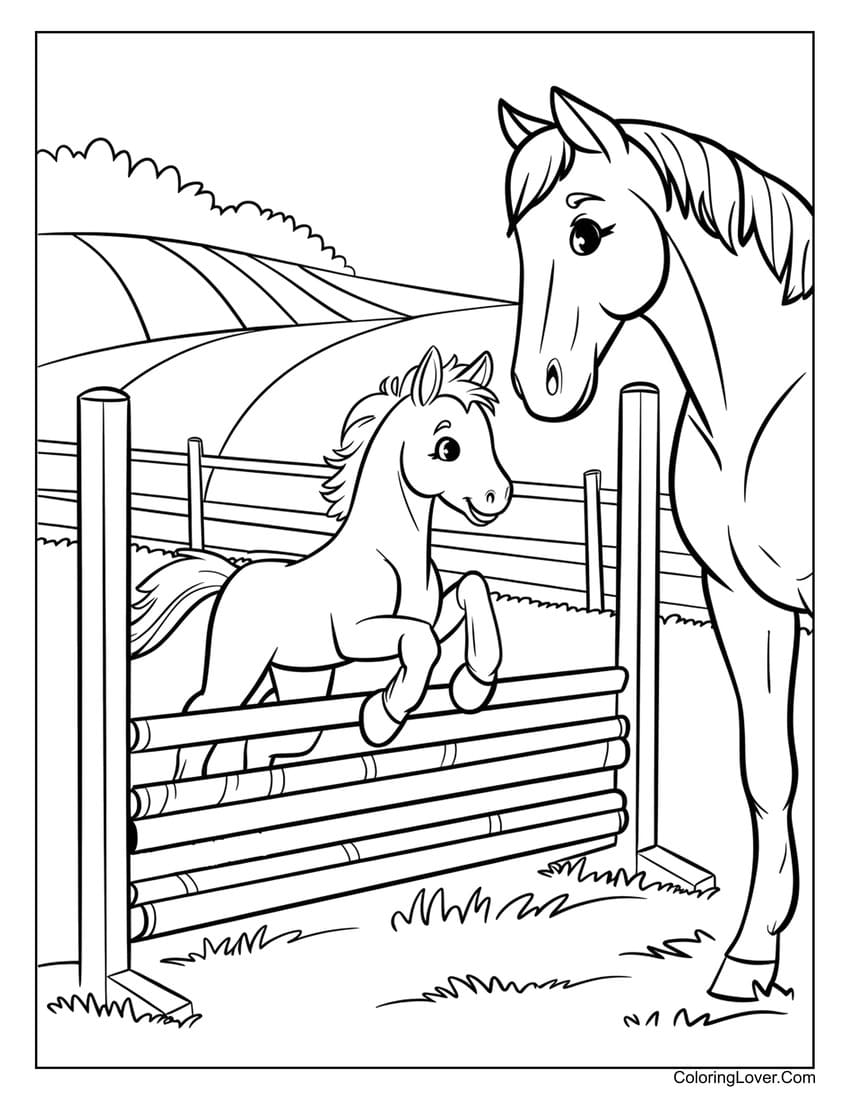 Free Horse Printable Coloring Pages