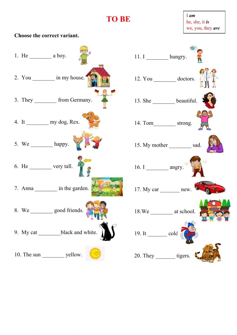 english exercises for 4th graders