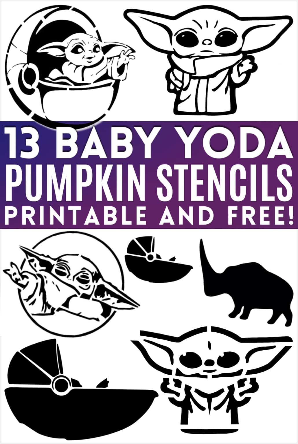Baby Yoda Stencil Printable