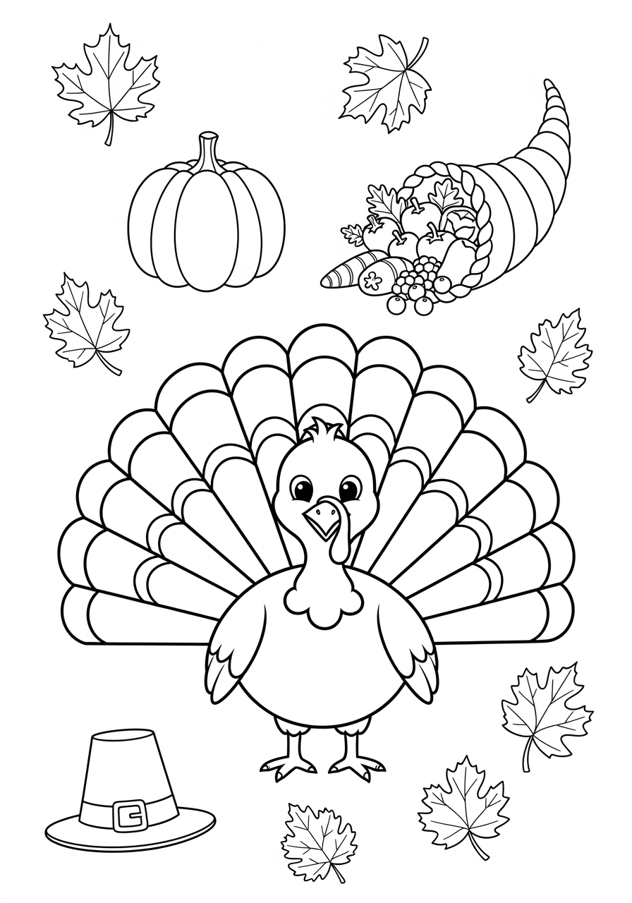 138 Festive Thanksgiving Coloring Pages Free Pdf Downloads