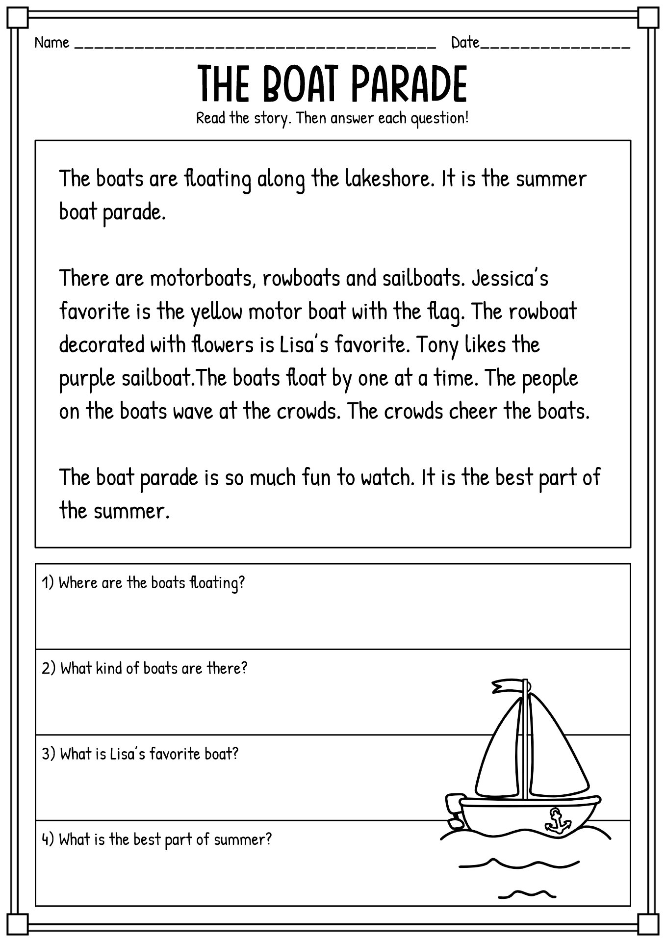 grade 2 reading comprehension worksheets grade 2 reading comprehension worksheets