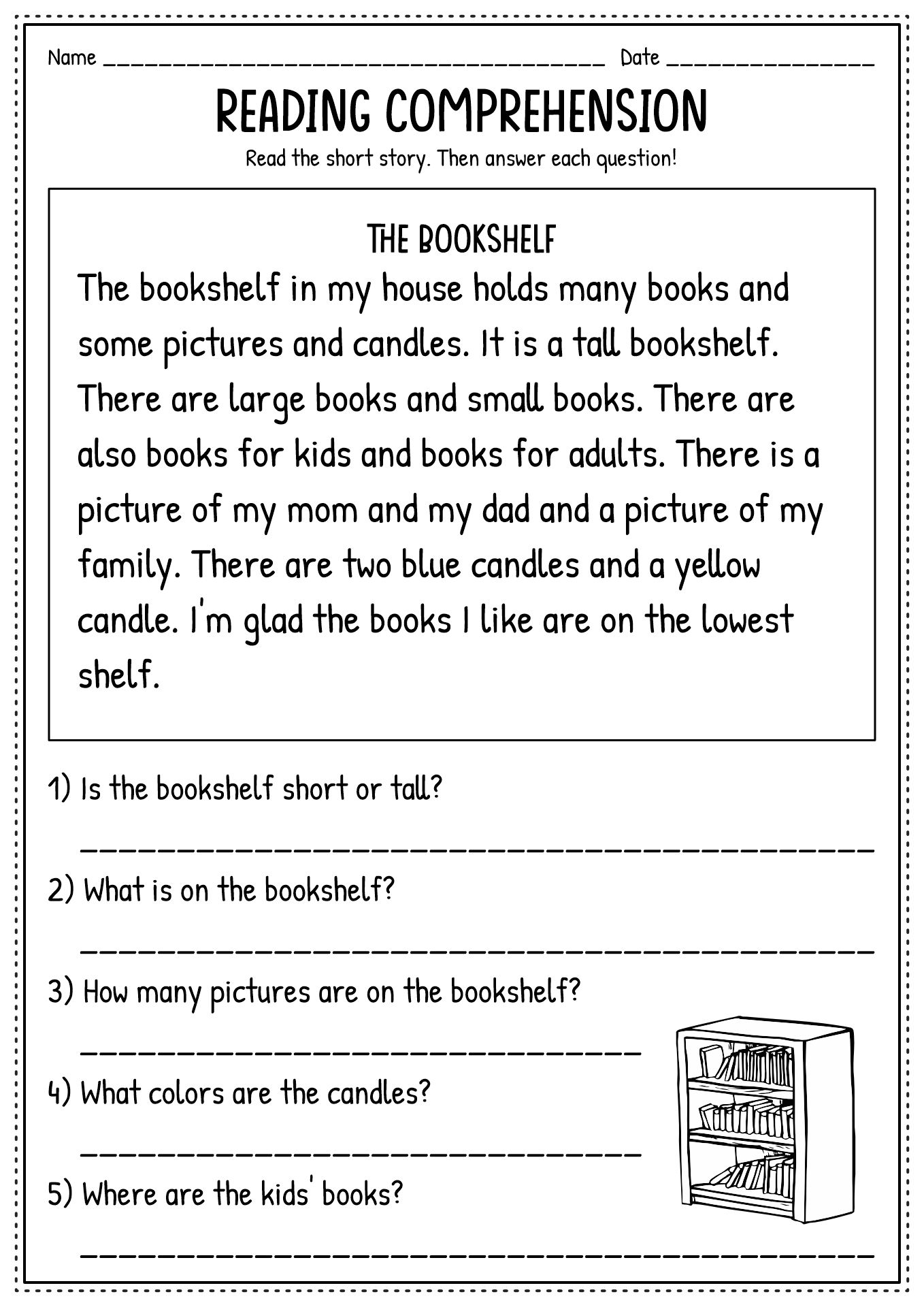 Reading Worksheets For 2nd Grade