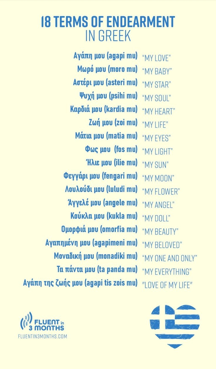 18 Terms Of Endearment In Greek