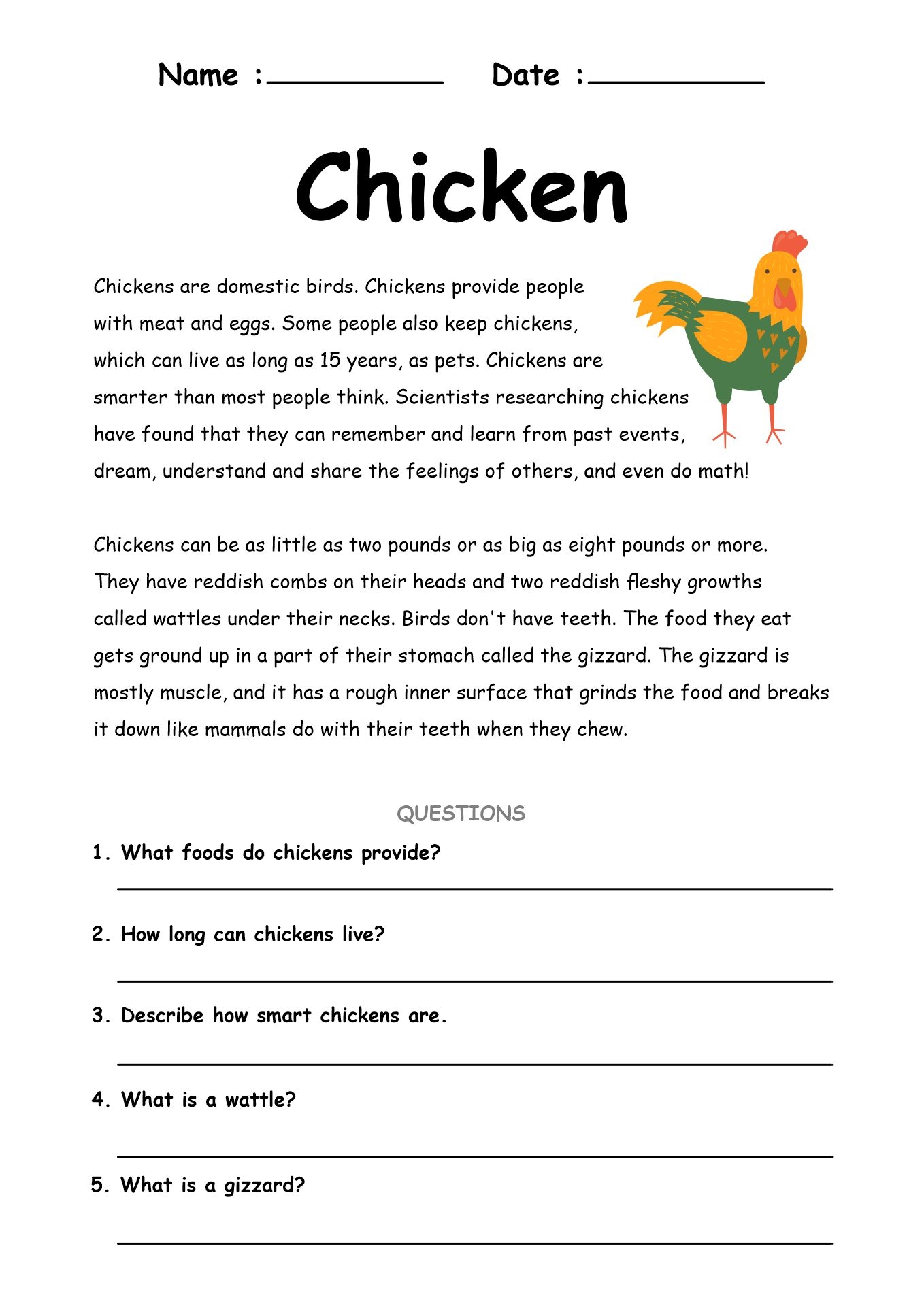 18 Wh Questions Reading Comprehension Worksheets Free PDF At Worksheeto
