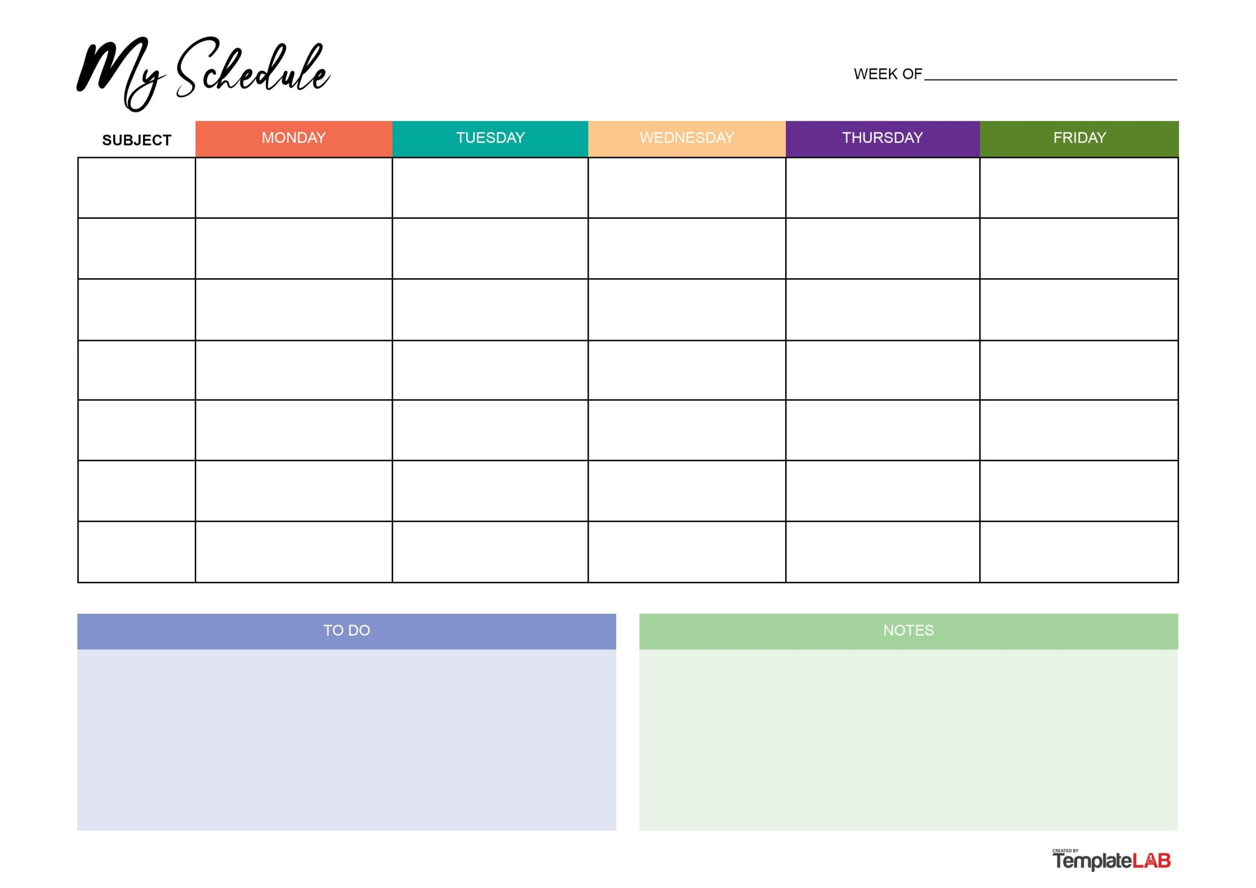 19 Free Weekly Calendar Templates Word Excel PDF 
