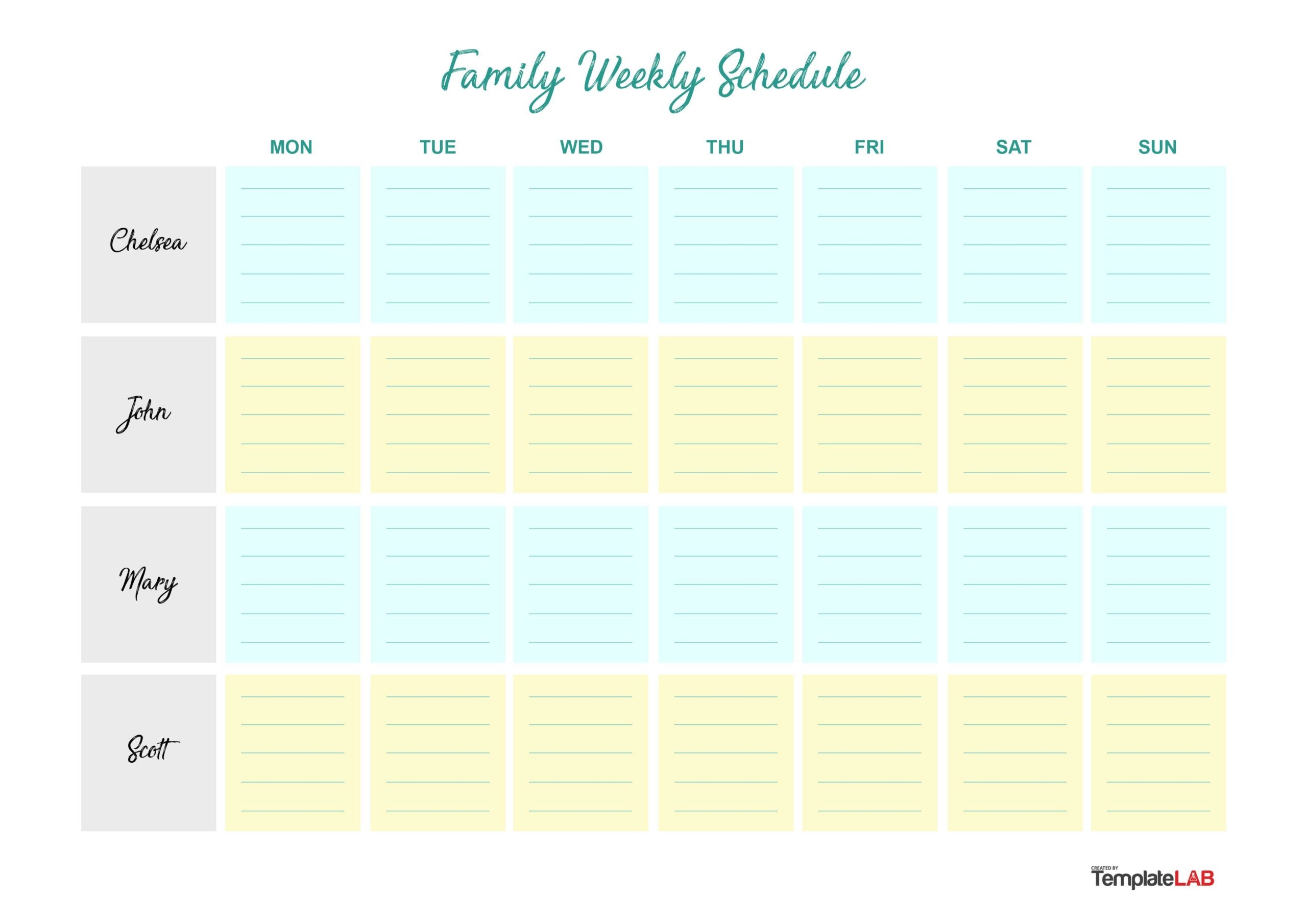19 Free Weekly Calendar Templates Word Excel PDF 