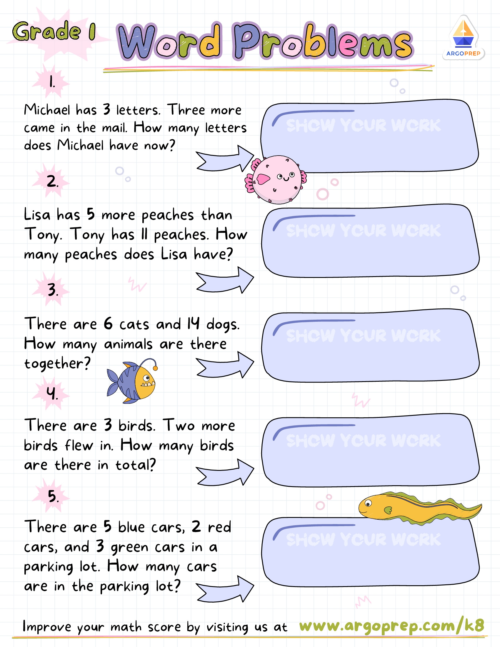 1st Grade Math Word Problems Worksheets For Free ArgoPrep 1st Grade Math Word Problems Worksheets For Free ArgoPrep