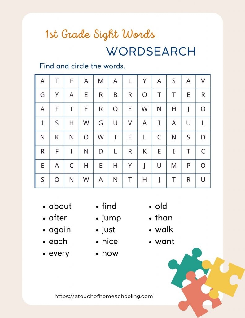 1st Grade Word Search For Kids FREE Printables A Touch Of Homeschooling 1st Grade Word Search For Kids FREE Printables A Touch Of Homeschooling