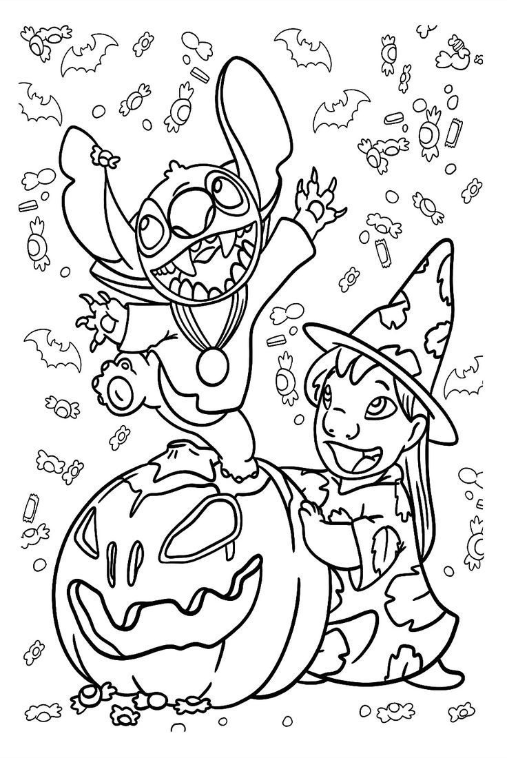 20 Disney Halloween Coloring Pages Free Printable PDF Online Coloring
