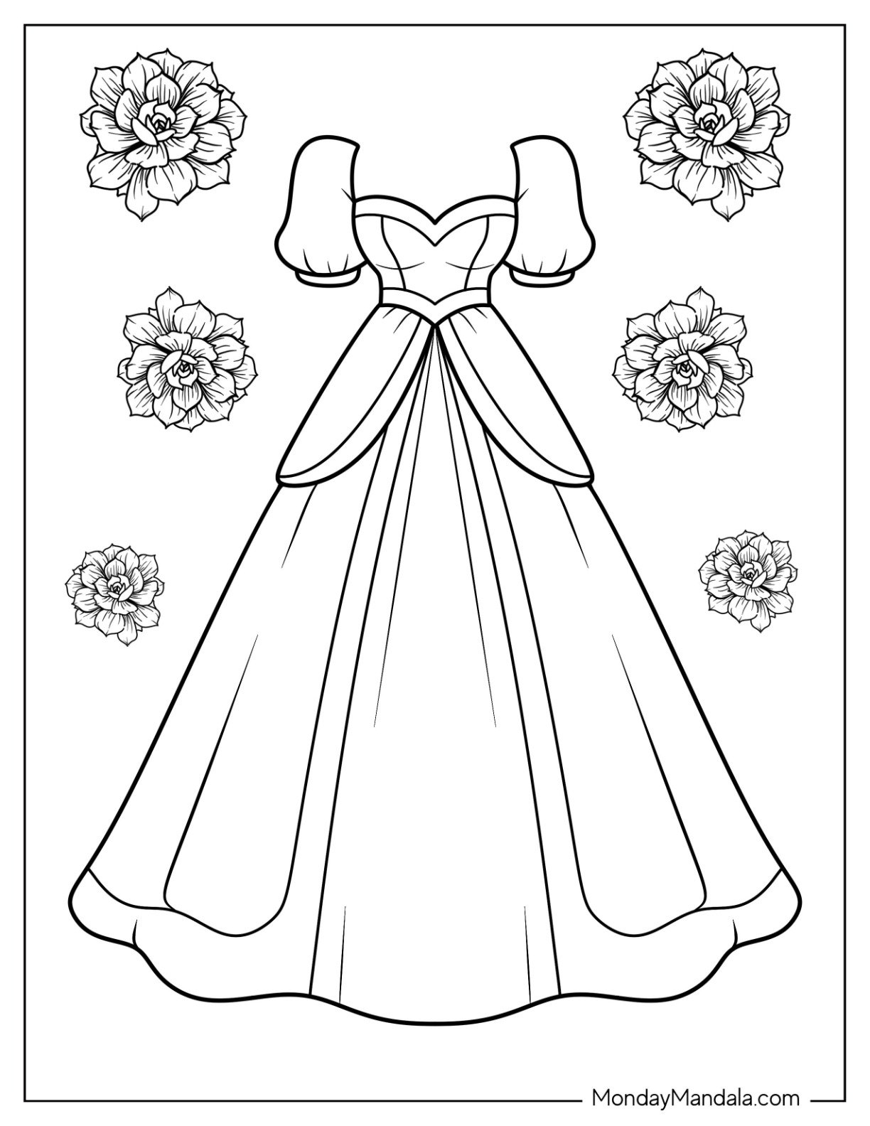 20 Dress Coloring Pages Free PDF Printables 20 Dress Coloring Pages Free PDF Printables