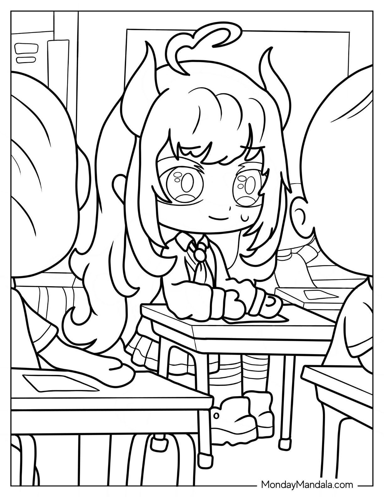 gacha life printable coloring pages
