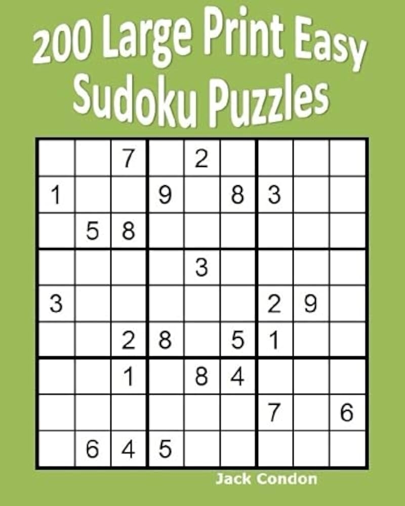 200 Large Print Easy Sudoku Puzzles Condon Jack 9781530653737 Amazon Books