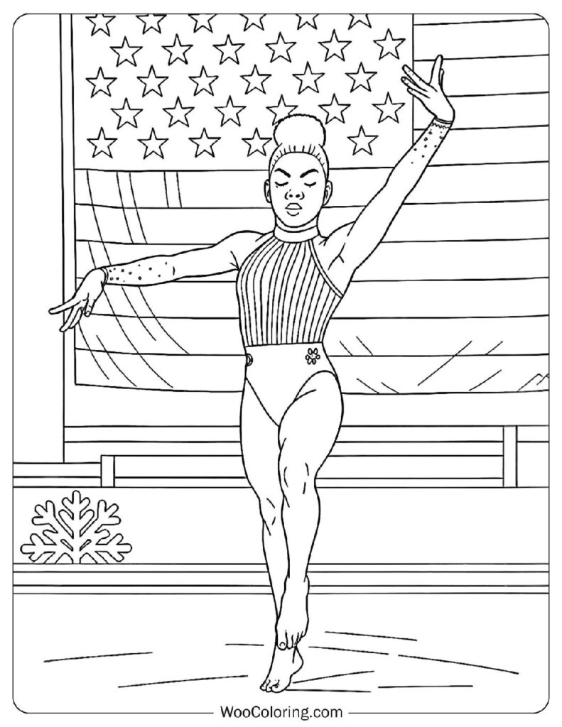 Printable Gymnastics Coloring Pages