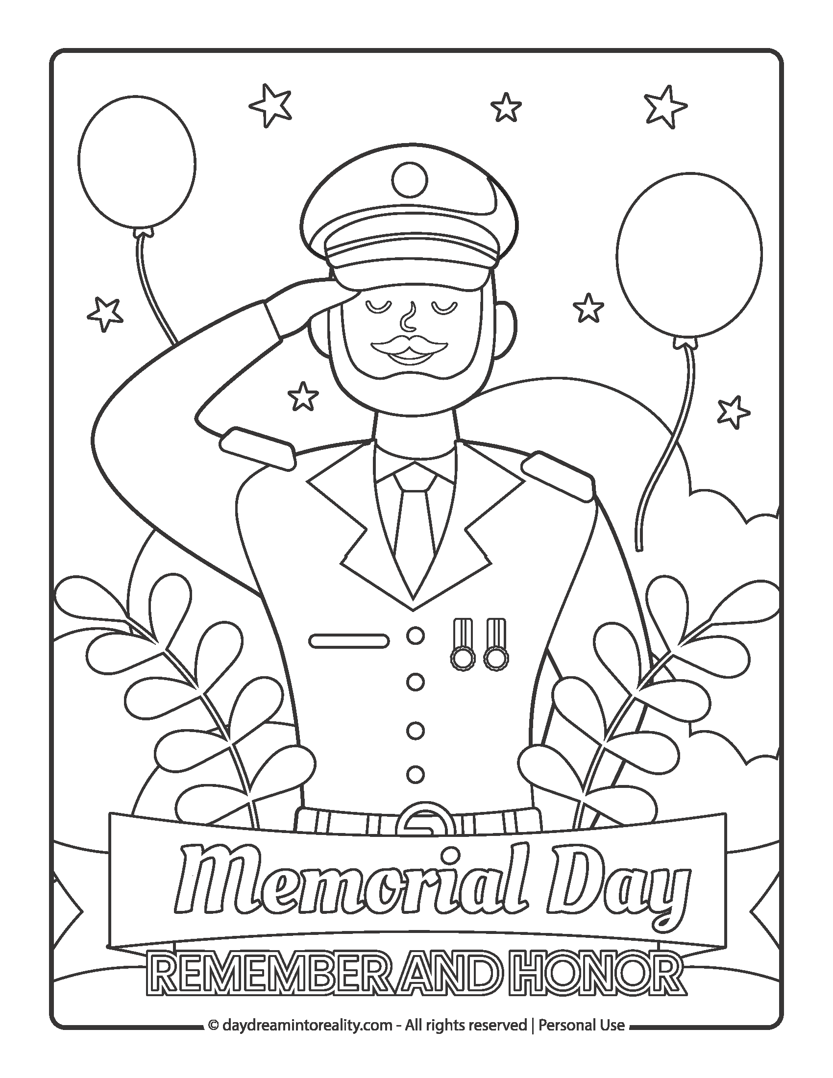 25 Free Memorial Day Coloring Pages Printable PDFs Daydream Into Reality