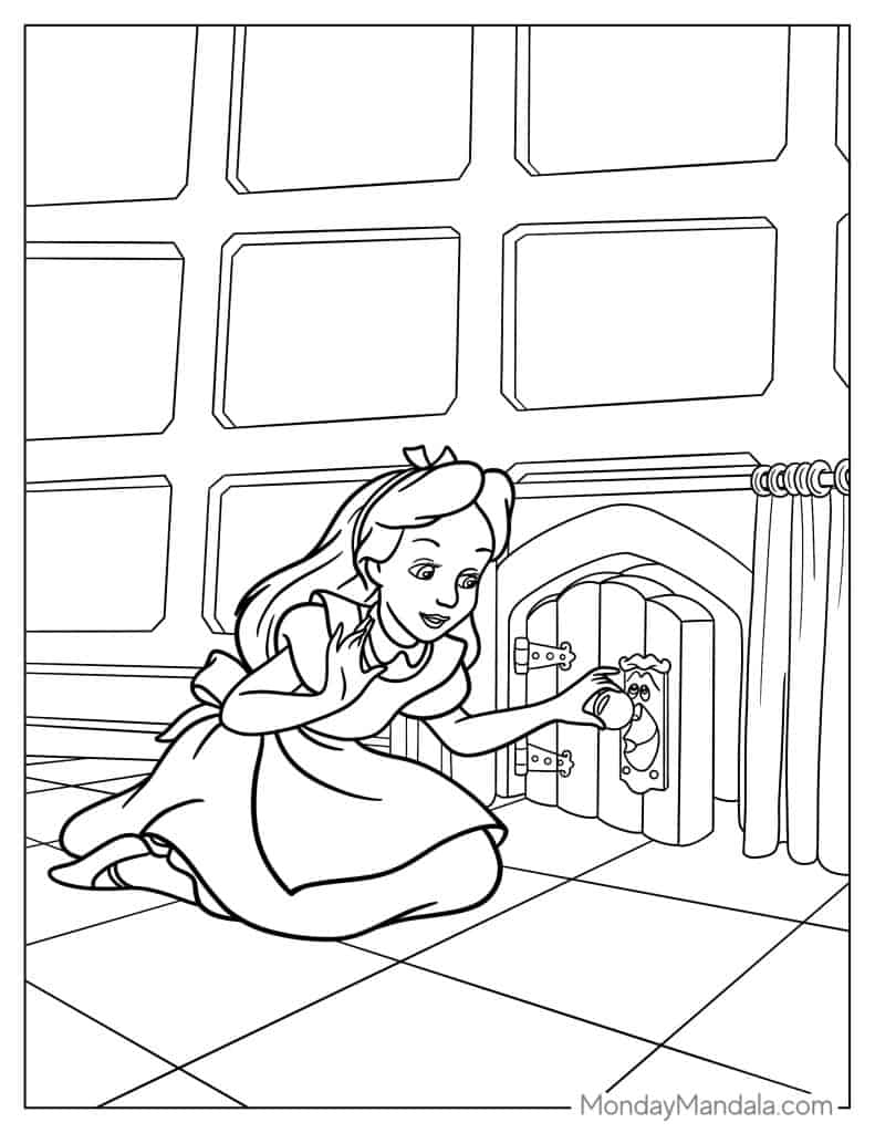 26 Alice In Wonderland Coloring Pages Free PDF Printables 