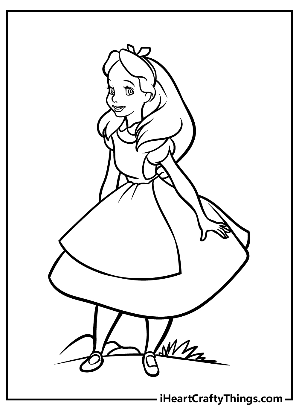 Alice And Wonderland Coloring Sheets