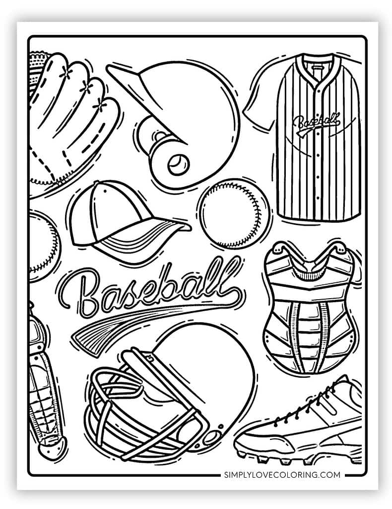 Baseball Coloring Pages Printable