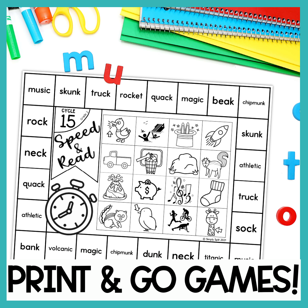 2nd Grade Phonics Speed Read Game Boards Phonics Activity For Reading Centers EL Skills Block Made By Teachers