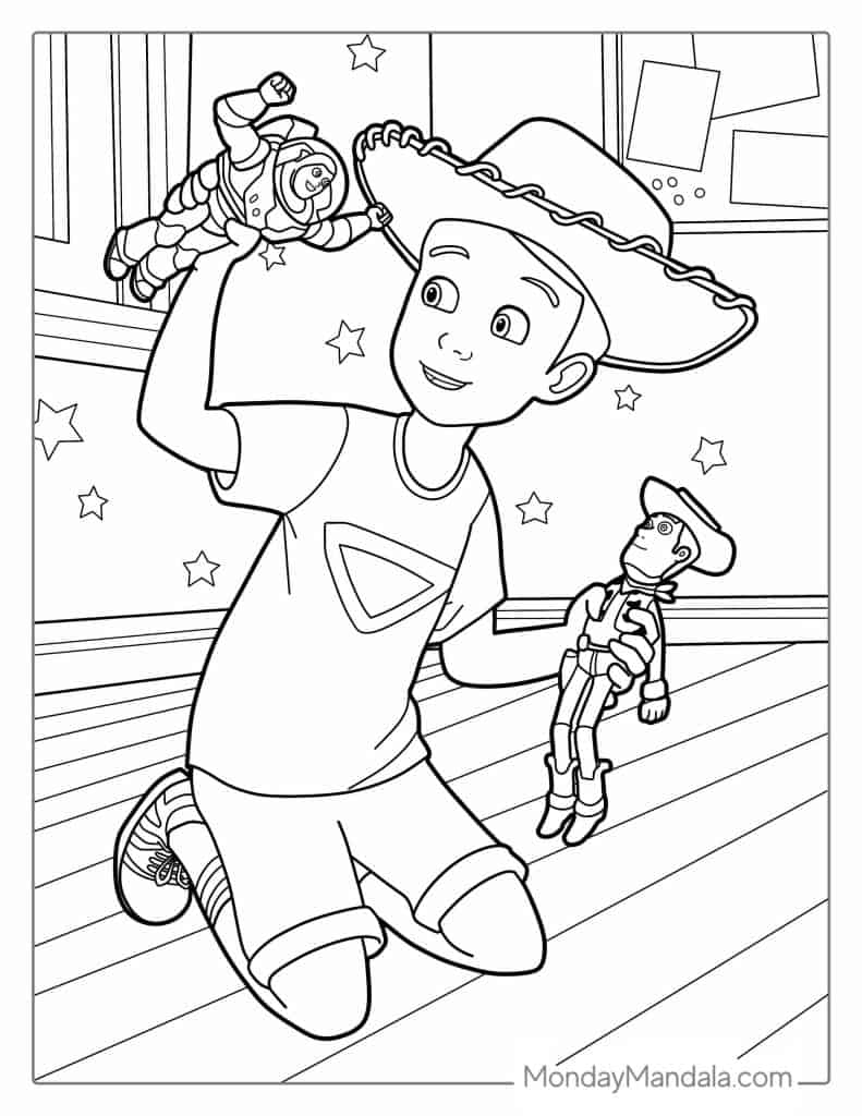 toy story coloring pages woody