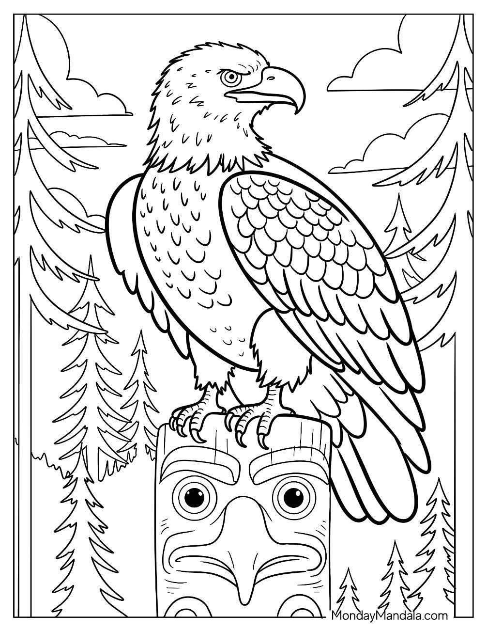 Printable Eagle Coloring Pages