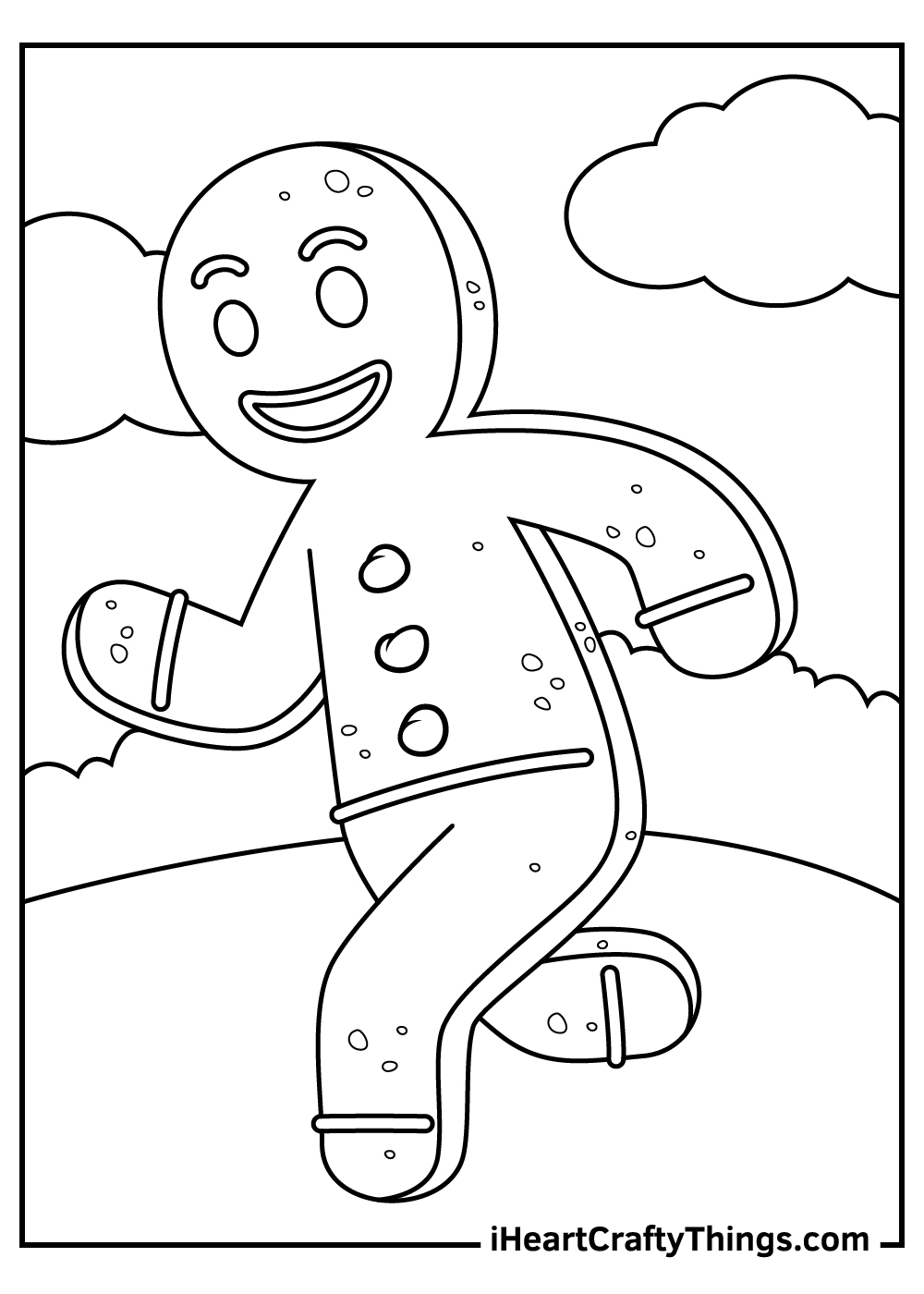 Gingerbread Man Coloring Sheet
