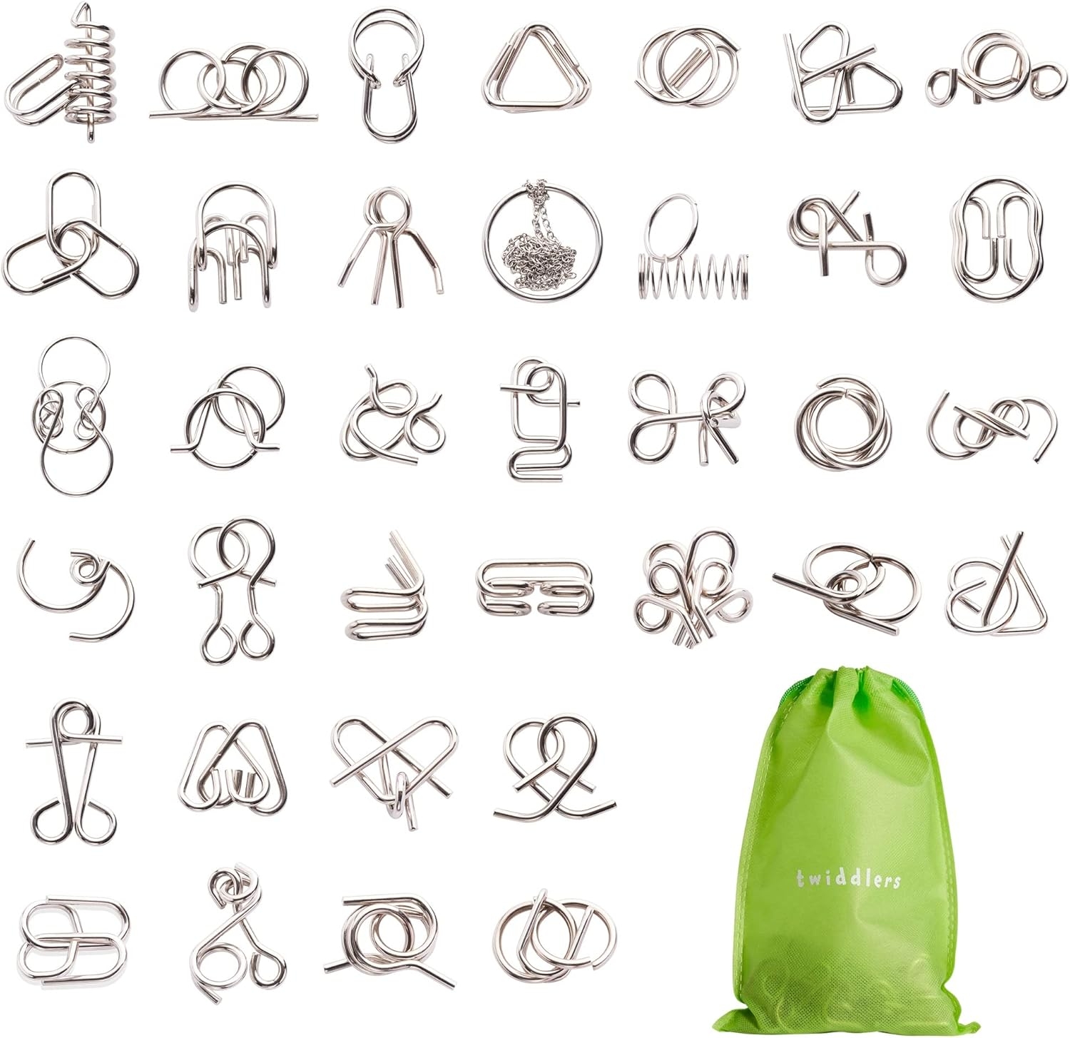 36 Metal Brain Teasers Adult Kids Puzzle Crafts Ring Educational Fidget Toys EBay