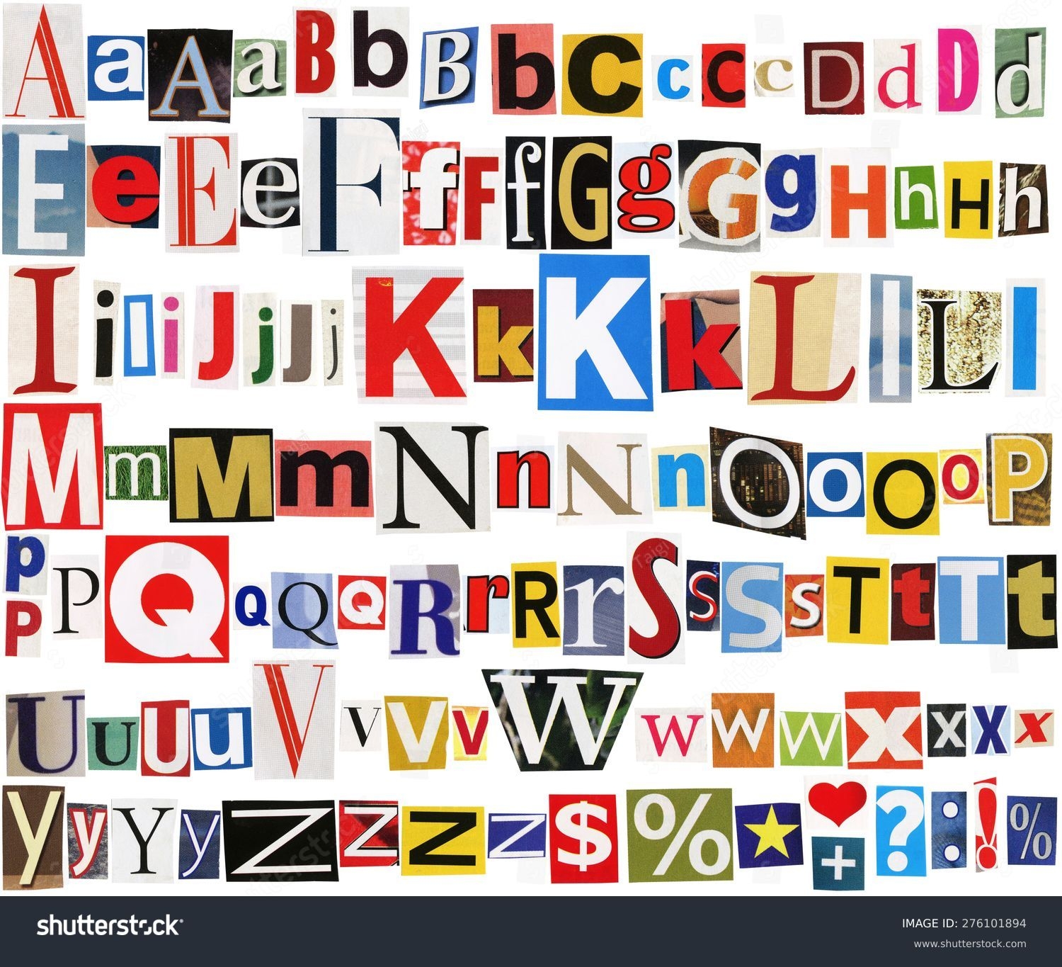 magazine letters printable