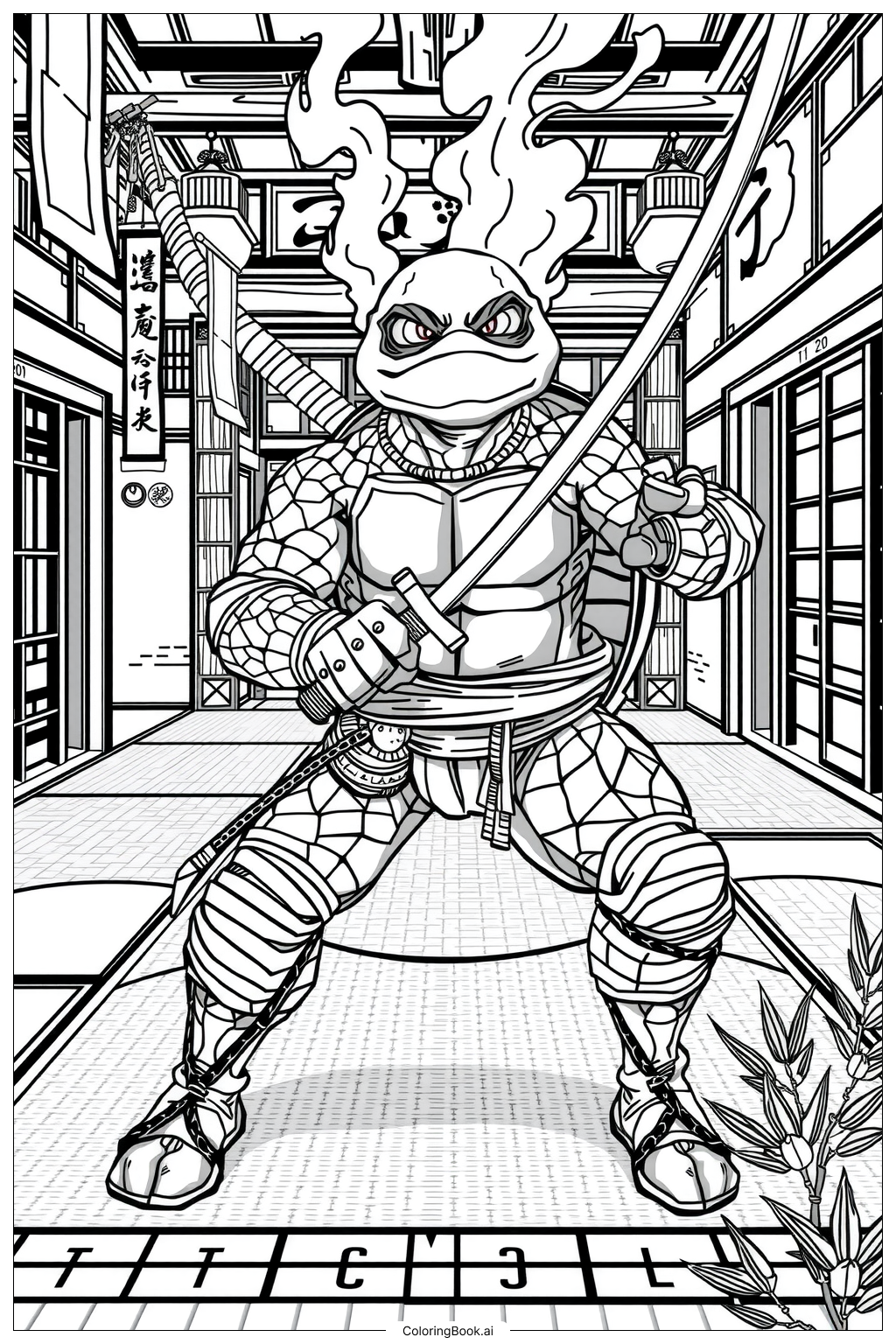 ninja turtle coloring sheets