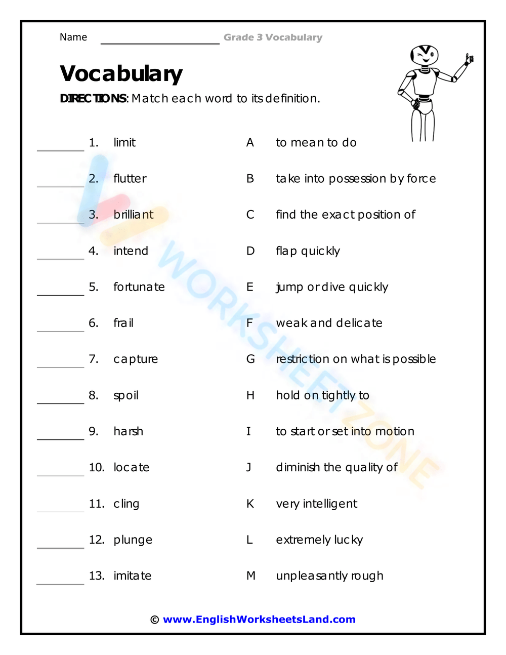 3rd Grade Vocabulary Worksheets Worksheet Collection For Teaching Worksheets Library