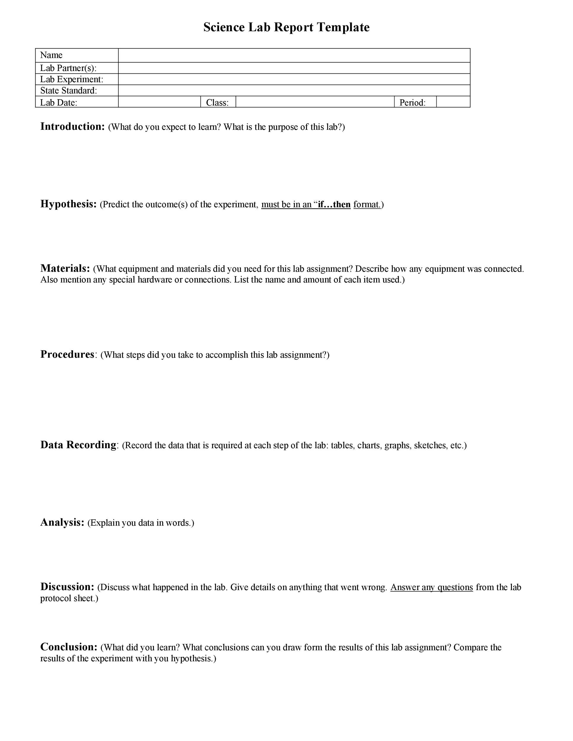 40 Lab Report Templates Format Examples TemplateLab 40 Lab Report Templates Format Examples TemplateLab