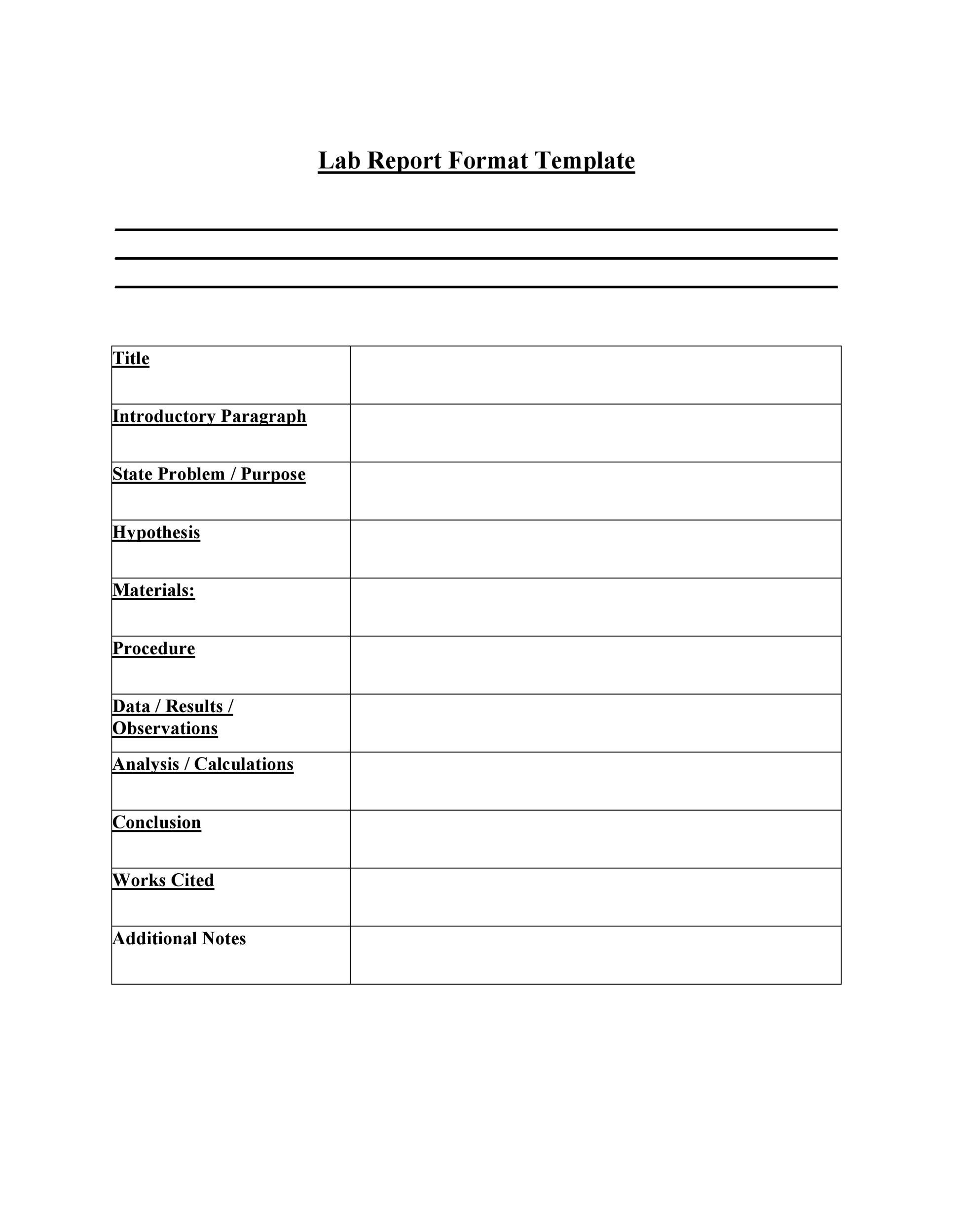 40 Lab Report Templates Format Examples TemplateLab 40 Lab Report Templates Format Examples TemplateLab