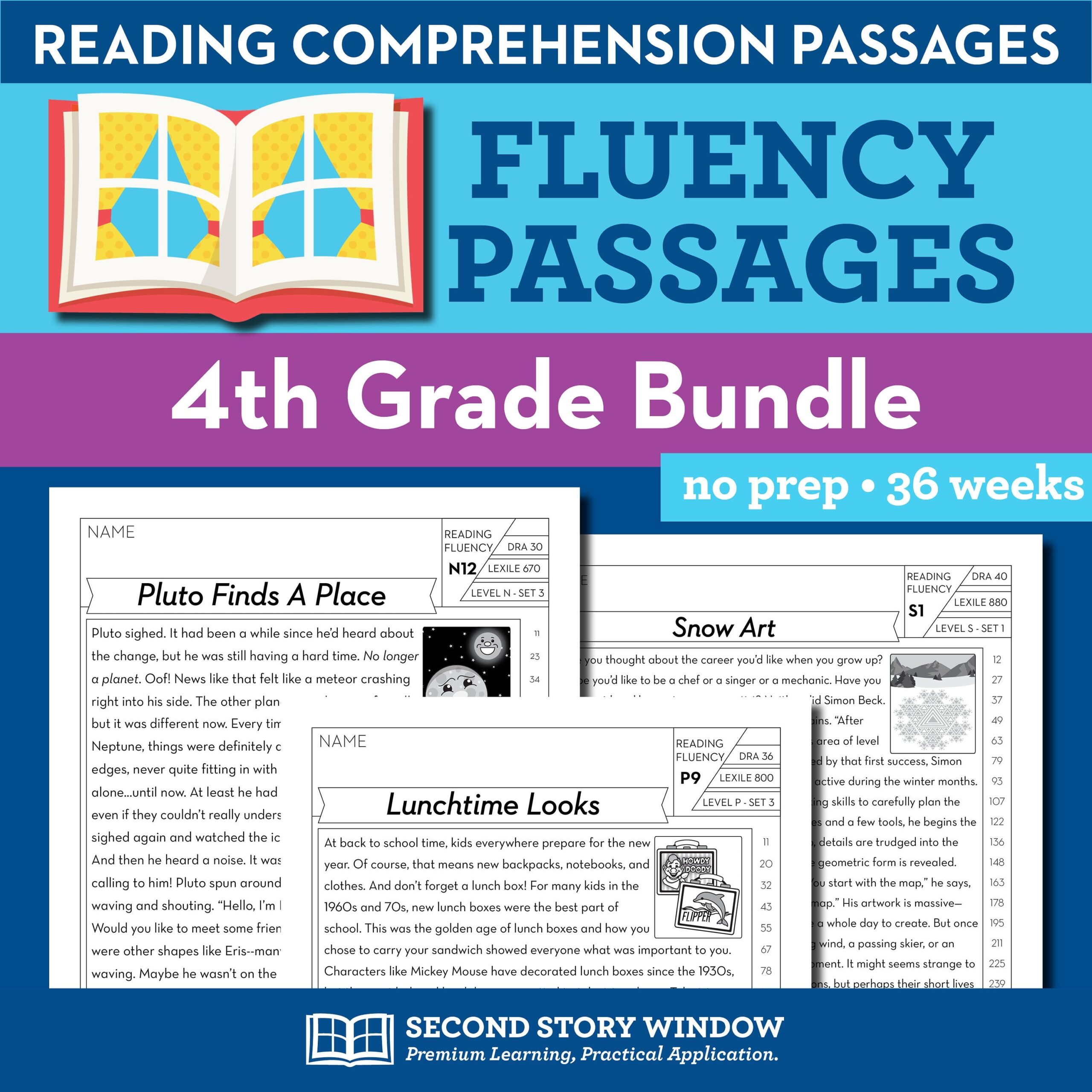 4th Grade Printable Fluency And Reading Comprehension Passages For Homework Or Homeschool Educational Activity Reading Practice Worksheets Etsy