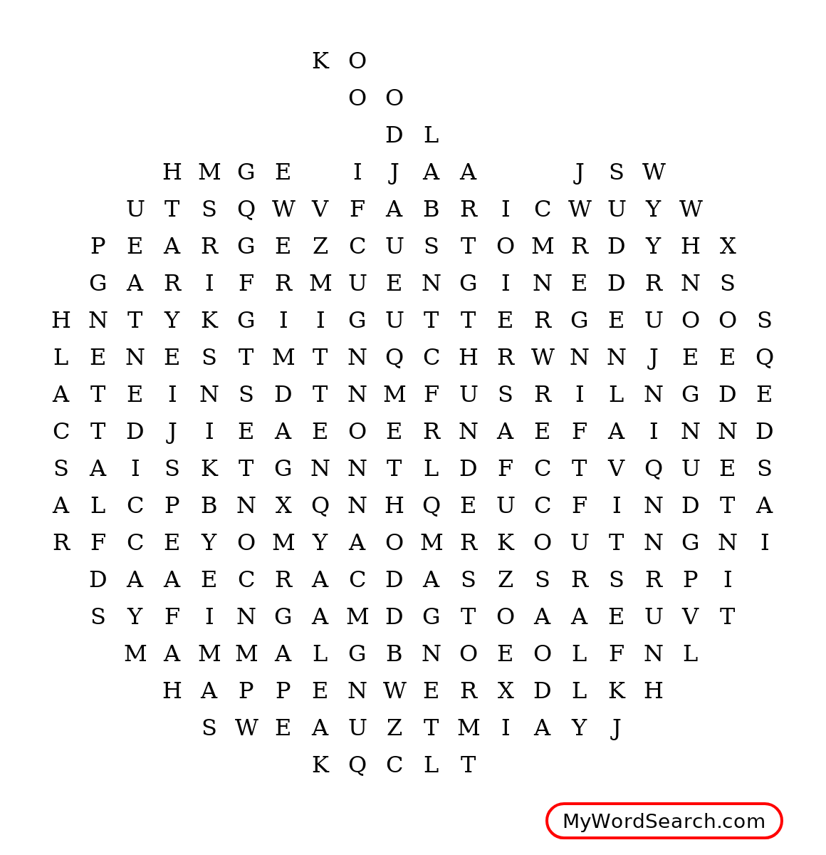 4th grade word search
