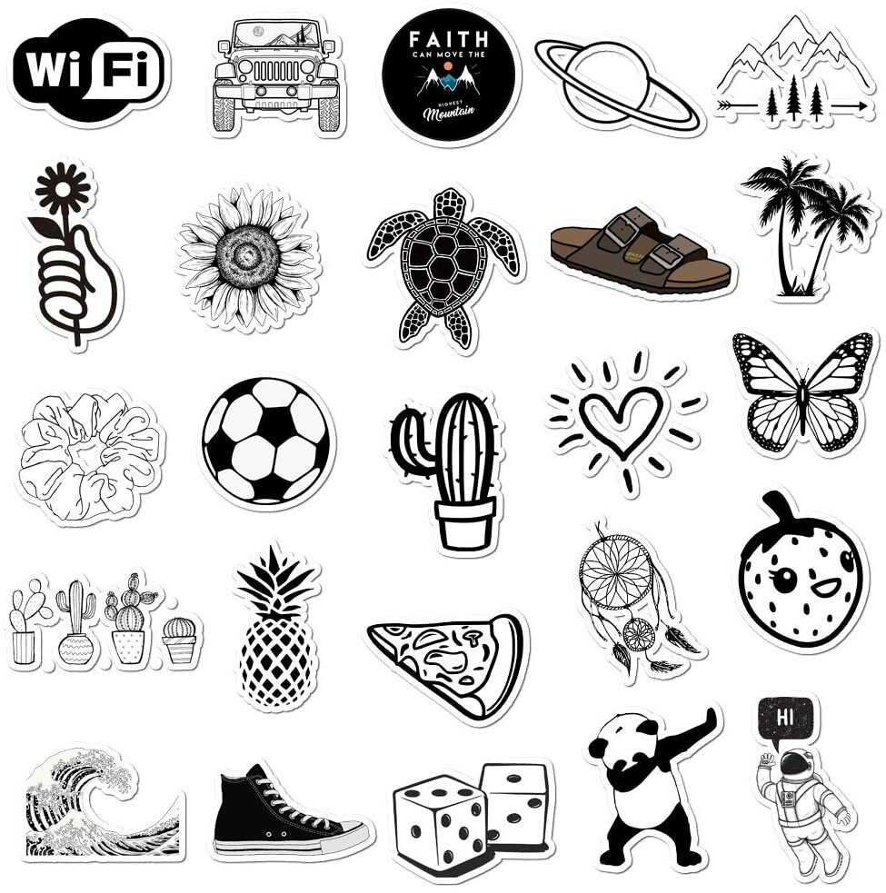 50 Pack Black White Vsco Stickers Fresh Laptop Bottle Stickers Aesthetic Decals EBay 50 Pack Black White Vsco Stickers Fresh Laptop Bottle Stickers Aesthetic Decals EBay