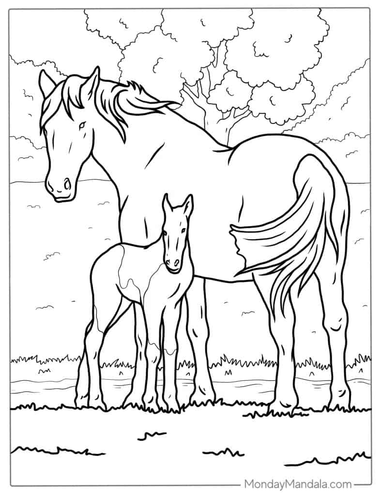 Printable Horse Coloring Pages