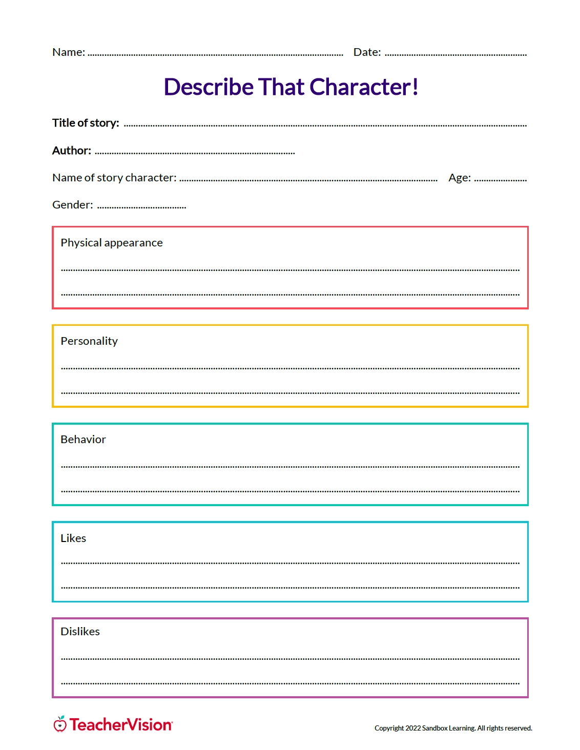 5th Grade Creative Writing Worksheets