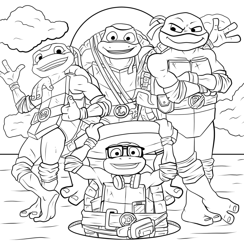 Ninja Turtle Printable Coloring Pages