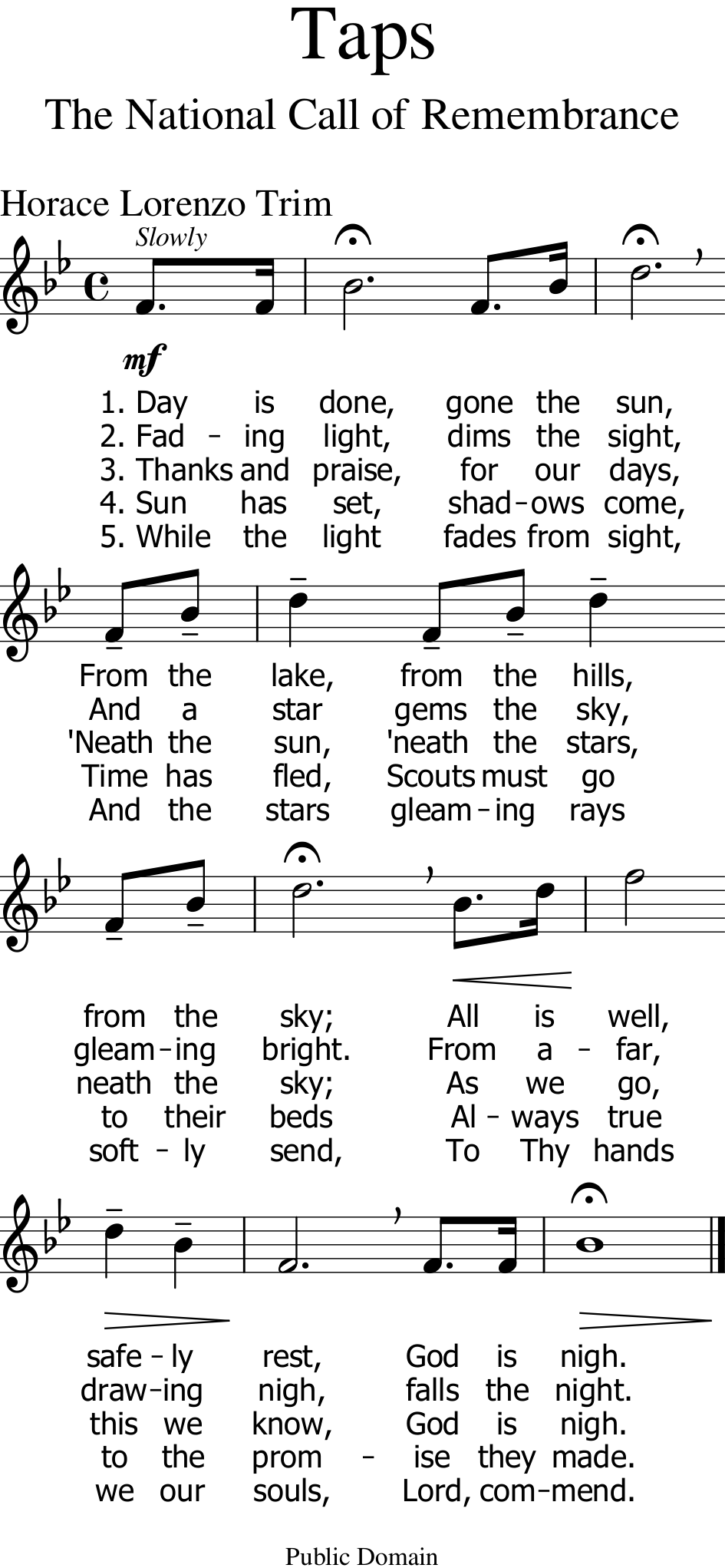 7006 Taps With Lyrics Mobile Hymns 7006 Taps With Lyrics Mobile Hymns