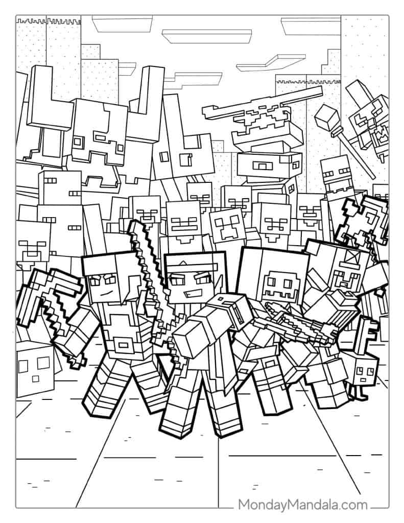minecraft coloring pages printable