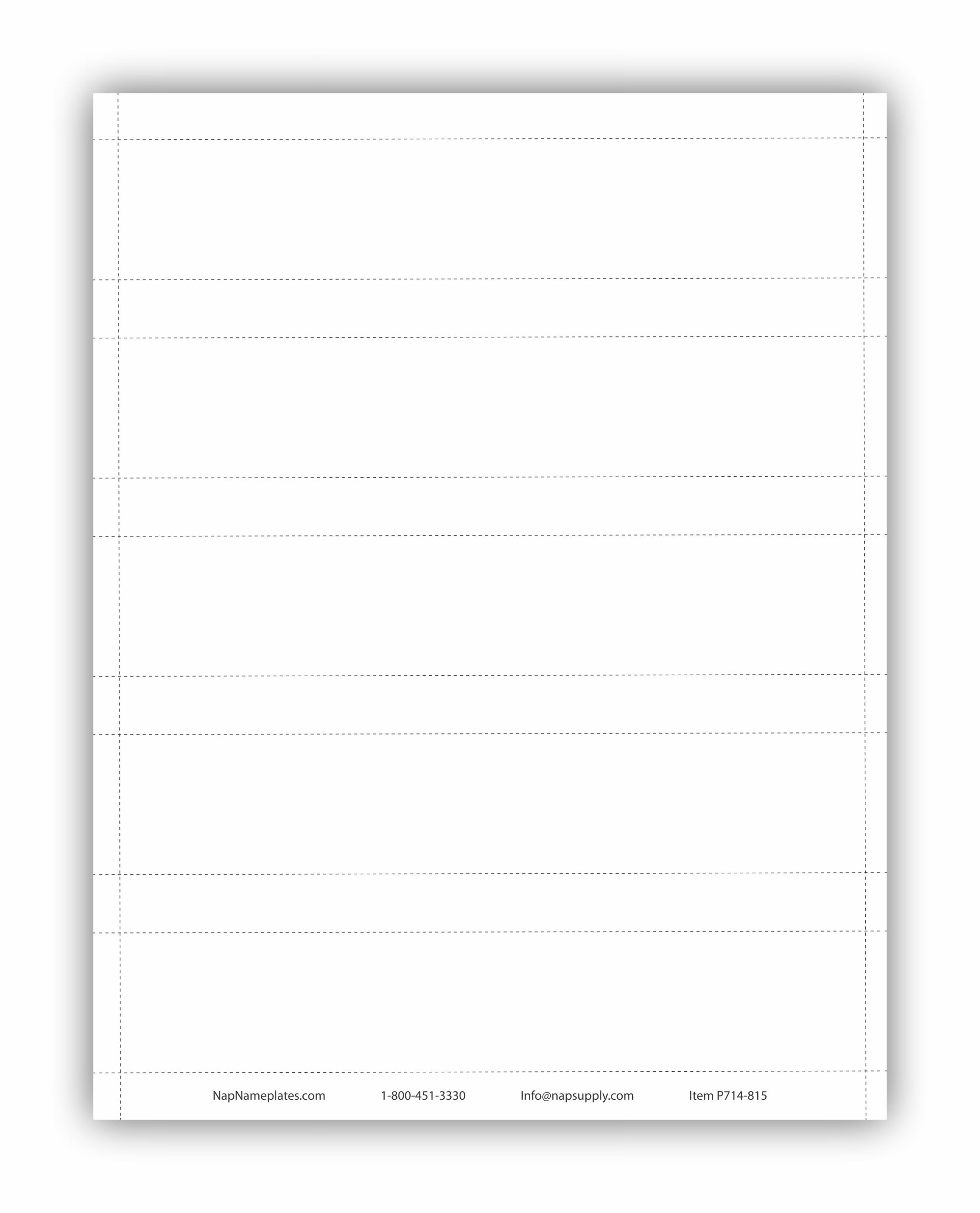 Name Plate Template For Word