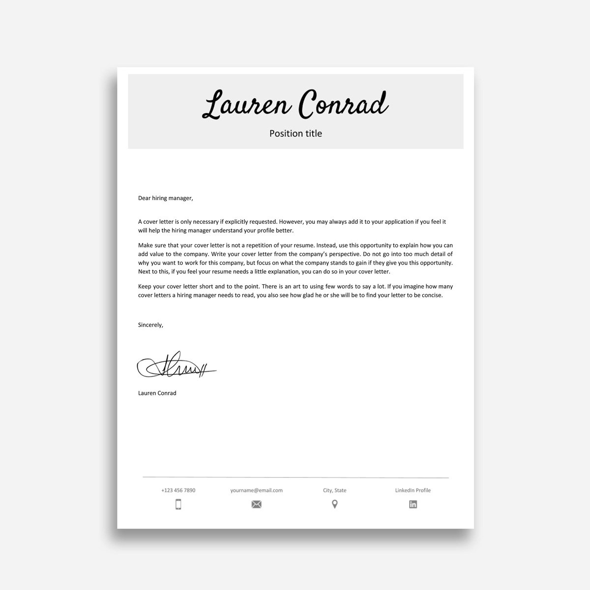 Cover Letter Google Doc Template Free