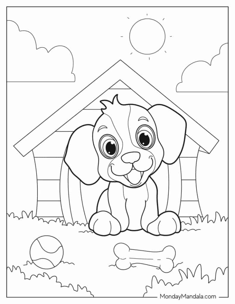 Dog Coloring Sheets Free Printable