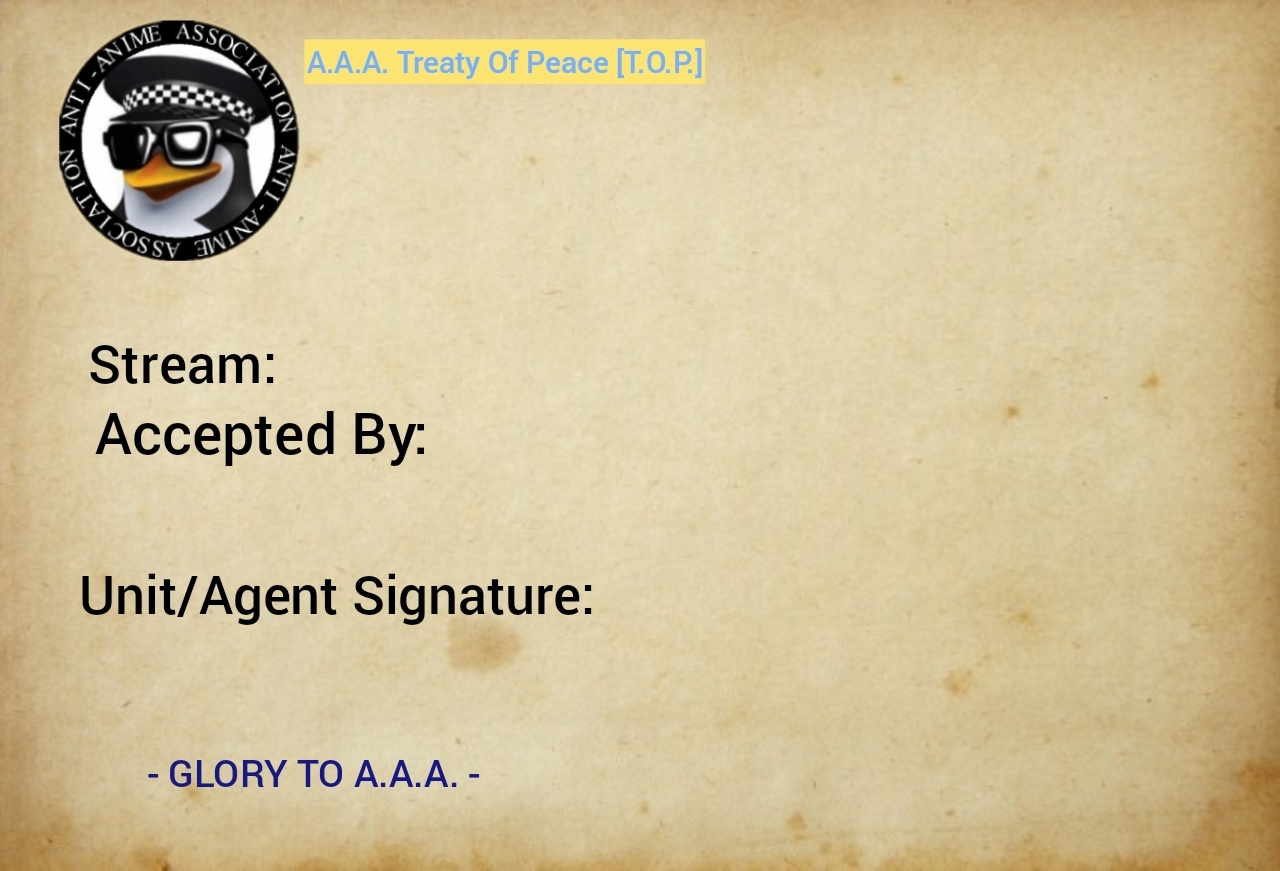 A A A Treaty Of Peace Blank Template Imgflip