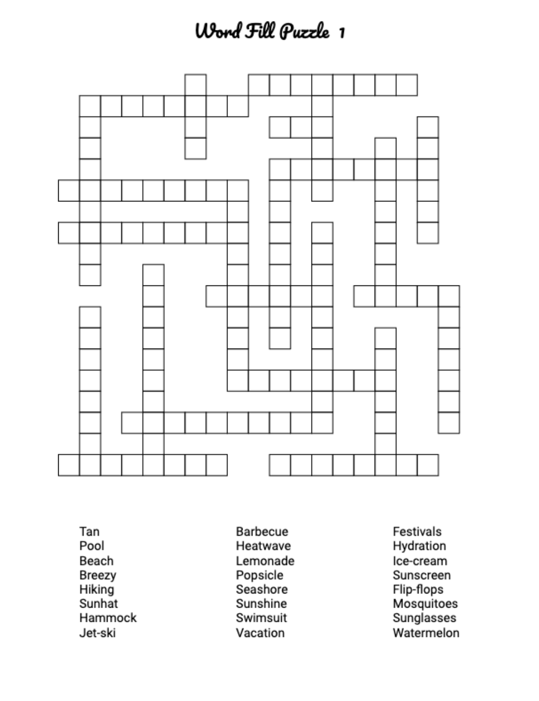 word fill in puzzles